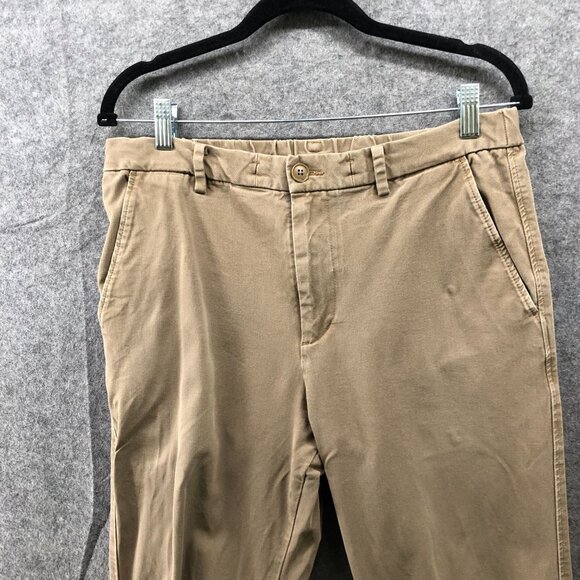 Uniqlo Chino Jogger Pants Mens M (30-33) Tan Beige Stretch Drawstring - Picture 3 of 10